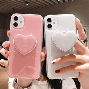 iPhone case with heart pop socket